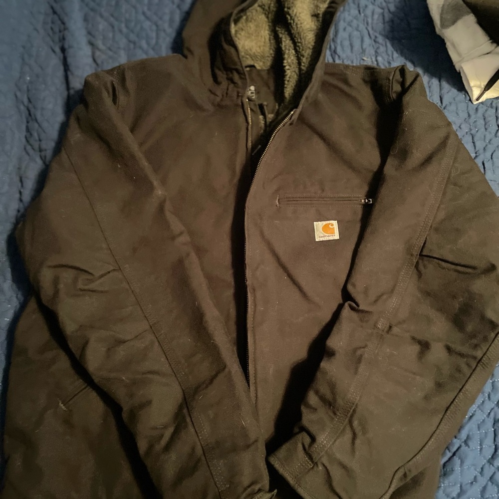 Large black Carhartt Sherpa lined jacket (new with tags.)